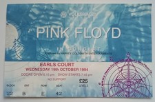 PINK FLOYD CONCERT TICKET STUB
