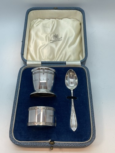 Vintage silver christening set - vintage,