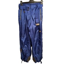 Descente Men’s Blue Ski Trousers  Belted, Cuffed Bottoms, Size W28” L41”