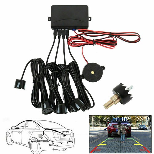 4pcs black parking sensors - black,