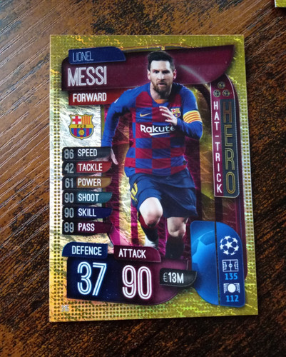 Topps match attax - lionel, messi
