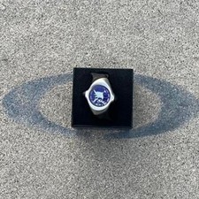 Y2K RARE Oakley Crush 1.0 Stainless Steel Black Dial w/Silver Skull Watch