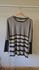 CASAMIA EXCLUSIVE Batwing Striped Knit Top - Size L - Autum
