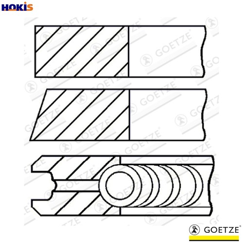 Piston ring kit - 4x,