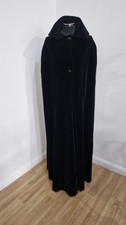 Vintage black velvet cape full