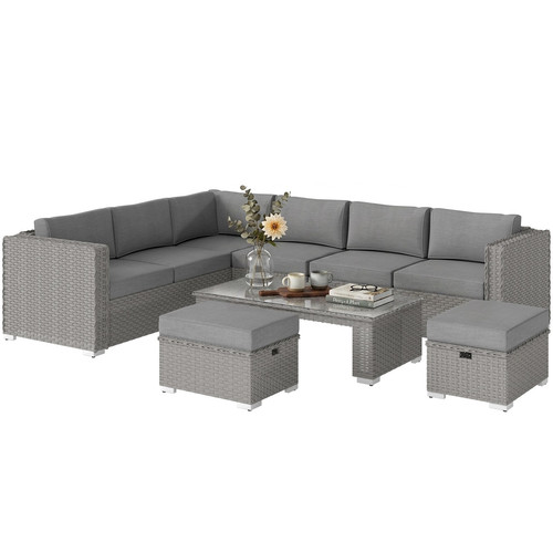 Outsunny 6pc rattan - 6pc, corner