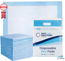 25 x Disposable Incontinence Bed Pads 60 x 60 cm Protection Sheets -1 Pack of 25