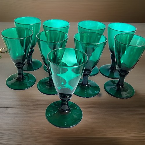 Georgian bristol green glasses - bristol,