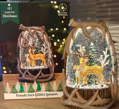 Christmas ornate deer glitter - ,
