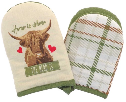 Highland cow mini - oven, mitts