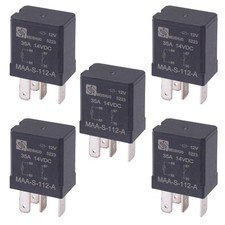5x 12V Micro Automotive Relay 30A 4-Pin SPNO Auto Car