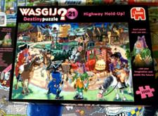 Wasgij Destiny 21. 1000 piece jigsaw puzzle.  Highway holdup.  x con