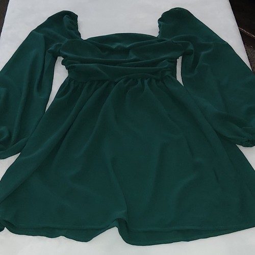 Zara green chiffon smocked - zara,