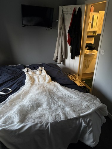 White wedding dress custom - white,