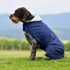 WeatherBeeta ComFiTec Deluxe Diamond Quilt Dog Coat - Navy
