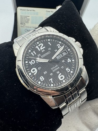 Seiko solar black dial - solar,