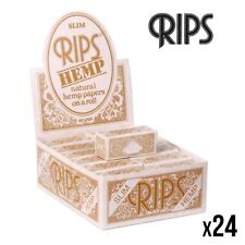 RIPS HEMP SLIM  Smoking Cigarette Rolling Paper -  24 Rolls Full Box
