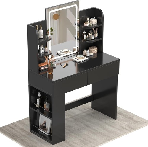Dressing vanity table with led - table,