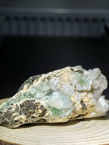 Natural green apophyllite - apophyllite, &