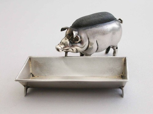 Edwardian novelty silver - silver, pig