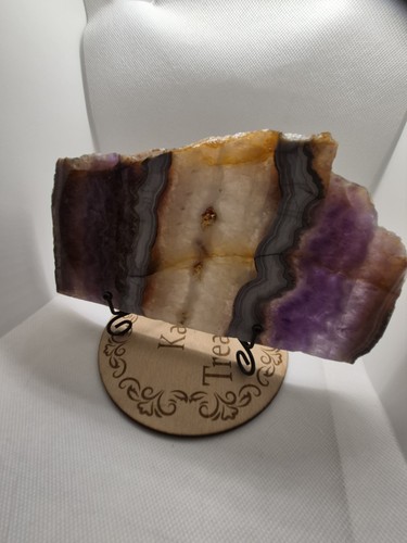 Amathest with agate slab - agate,