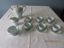 AYNSLEY Fine Bone China, Coffee Set 6 Cup & Saucers, Pot, Sugar Bowl &Jug 5088/1