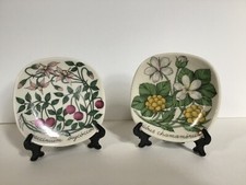 Arabia Finland Esteri Tomula plates - vaccinium oxycoccos and rubus chamamorus