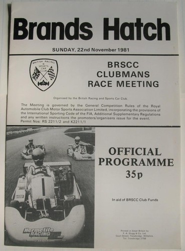 Brands hatch nov - hatch, brscc