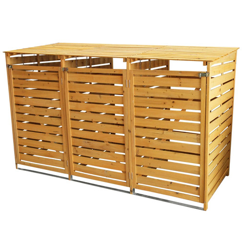 Triple wheelie bin store - wheelie,