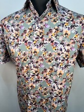 Next Signature Mens Short Sleeved Floral Shirt Large Cotton