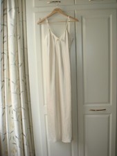 Women's Vintage La Vie en Rose Ivory White Long Nightdress Nightgown