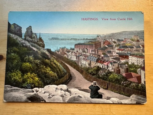 Postcard hastings view from - postcard,
