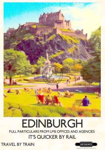 Vintage railway poster - vintage,
