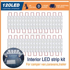 12V 120 LEDS Car Light Kits White Interior For Sprinters Ducato Transit LWB Van