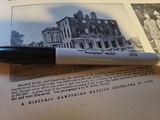 1900 Fire at Stansted House,  Emsworth News Article Photo Hampshire 