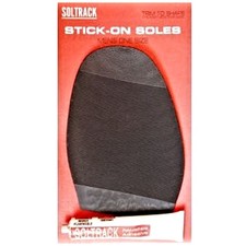 Stick on soles Gents Black Soltrack Kit pair of soles, Glue & Scraper Tool