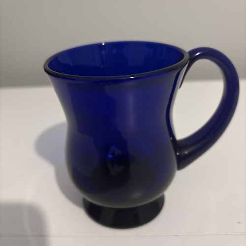 Vintage bristol blue glass - bristol, mug