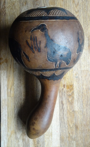 Hand carved african - hand, gourd