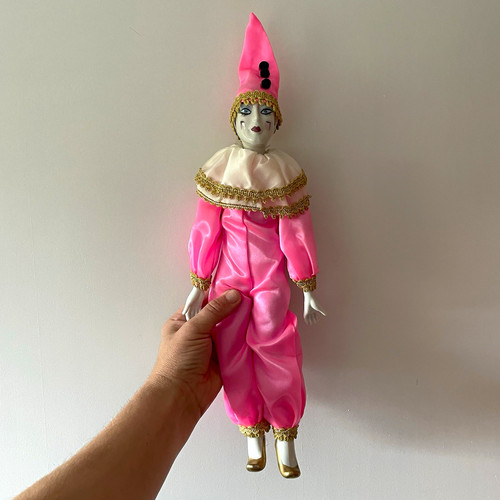 China pierrot clown doll - clown, pink