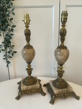 Pair Vintage Baroque Marble