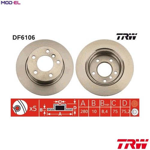 Brake disc df6106 - brake,