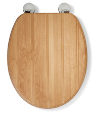 Croydex Toilet Seat Oak Effect