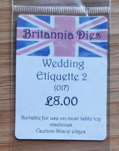 Britannia cutting dies card - cutting,