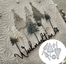 4pcs Christmas Tree Metal