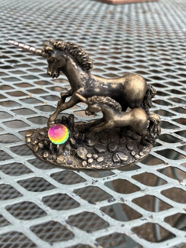 Vintage pewter the - the, unicorns