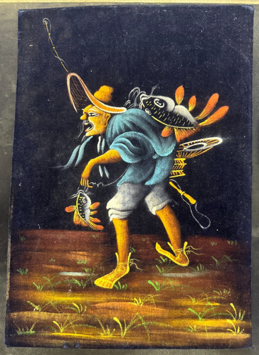 Vintage black velvet painting - vintage,