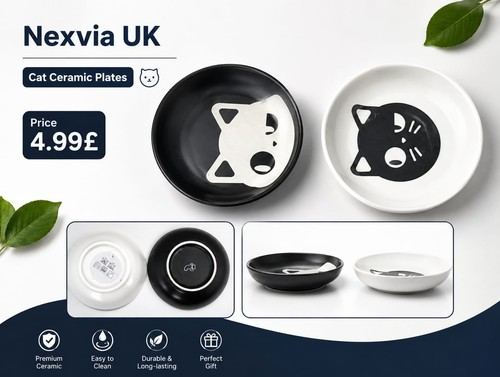 Cute black cat mini bowl - black,