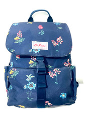 Cath Kidston navy blue  floral  Buckle backpack with Laptop Compartment