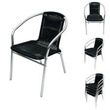 Black Rattan Garden Chairs