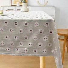 Snowflakes Table Cloth Cotton Linen 140×220cm Rectangular Tablecloth Christmas